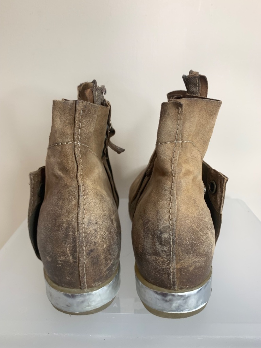 A.S.98. Airstep Leather Ankle Wedge Boots 41 - Picture 5 of 10